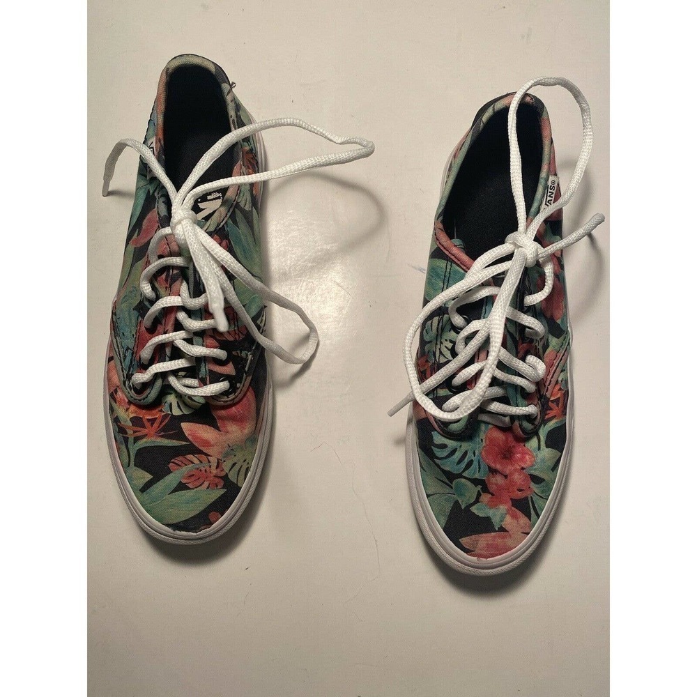 𝅺vans Hawaiian Print Canvas Sneakers Shoes Sz. 6